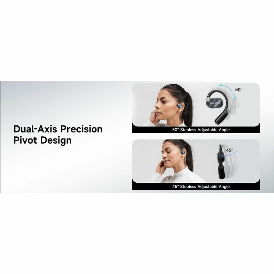 OpenRock X Open-Ear Air Conduction Sport Earbuds Bluetooth Black