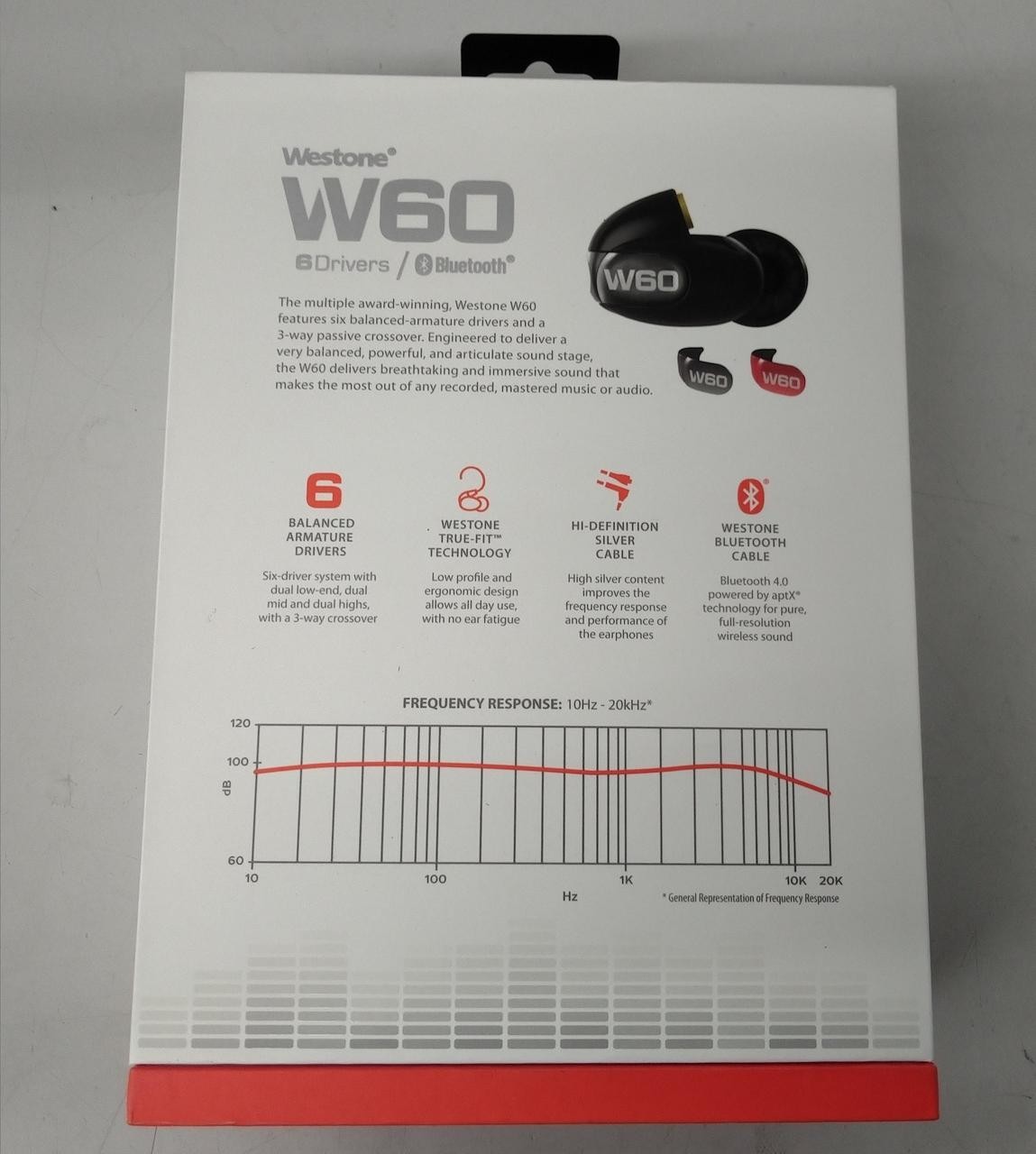 WESTONE W60 Earphones 6-driver Balanced Armature In-Ear, 20Hz-20kHz