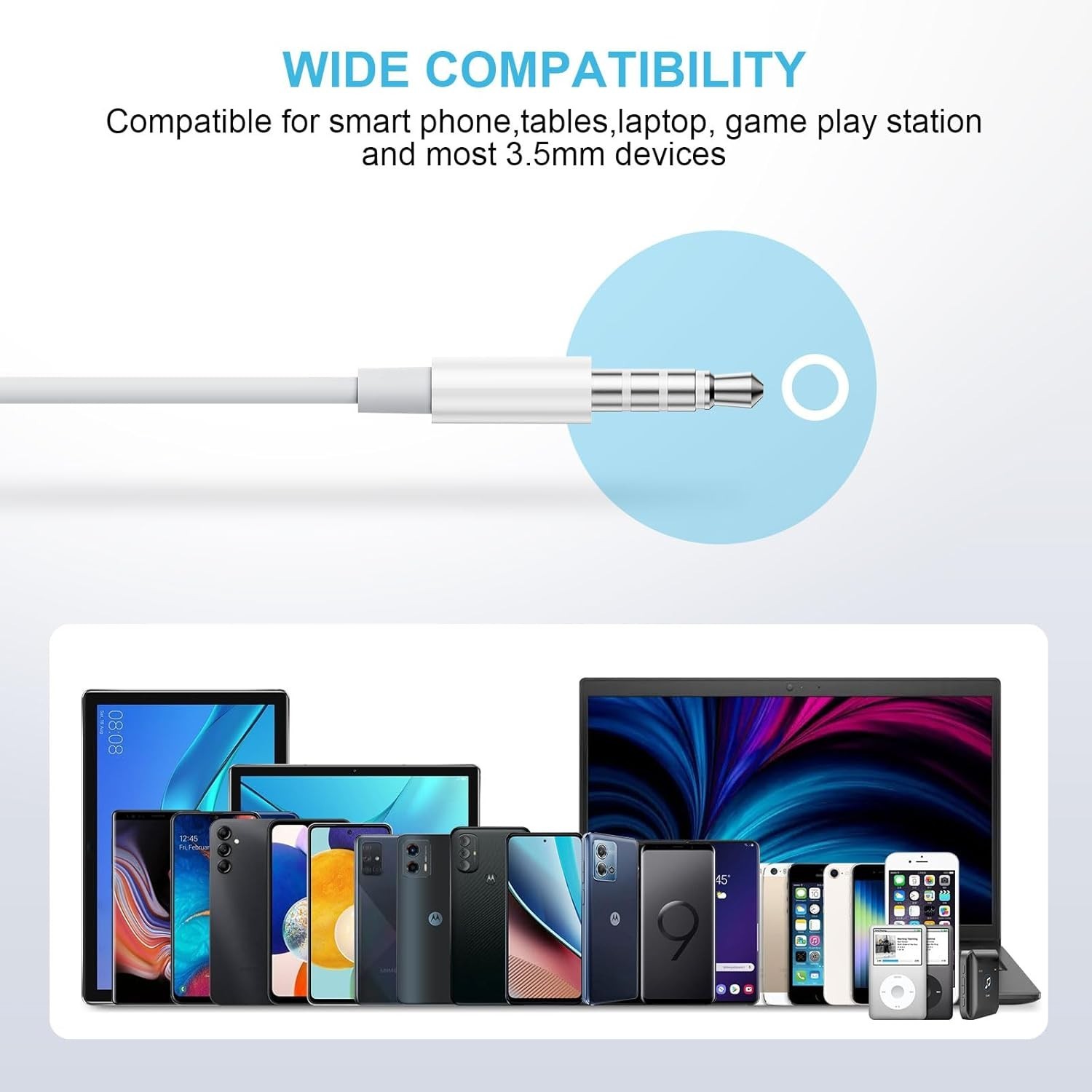 Versatile HiFi Stereo Headphones – Wired Earbuds with Clear Mic – 3.5mm – 2 Pack