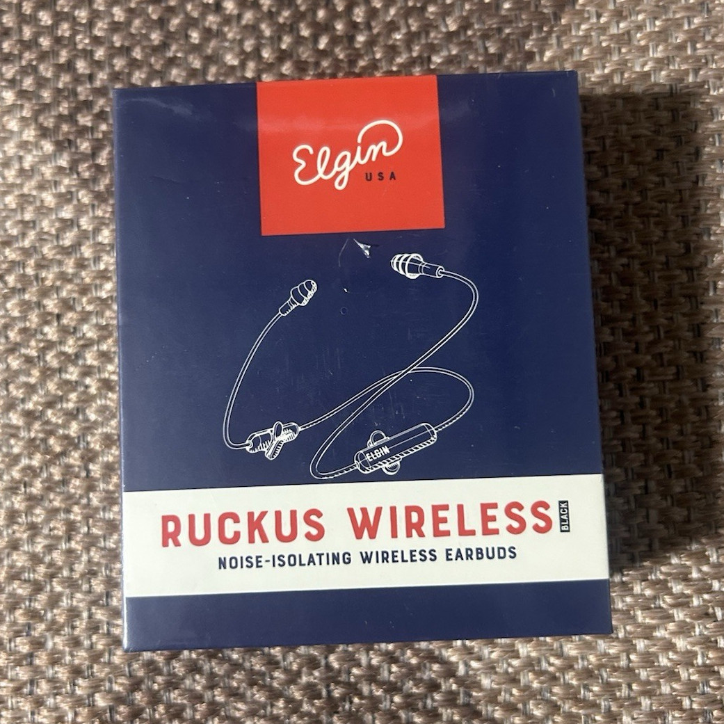Elgin Ruckus Wireless Bluetooth Noise-Isolating NRR 25dB Neckband Black