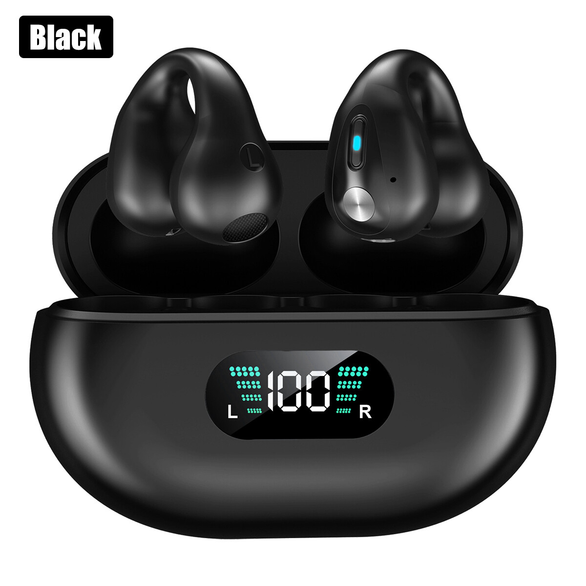 Bone Conduction Bluetooth 5.3 Headset Wireless Ear Clip Earbuds Headphones Sport