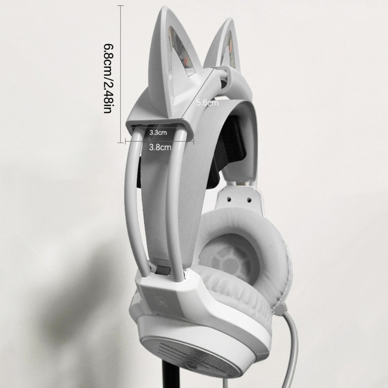 Fashionable Cats Ear Design Silicone Add On For Headphones for Anime Lover