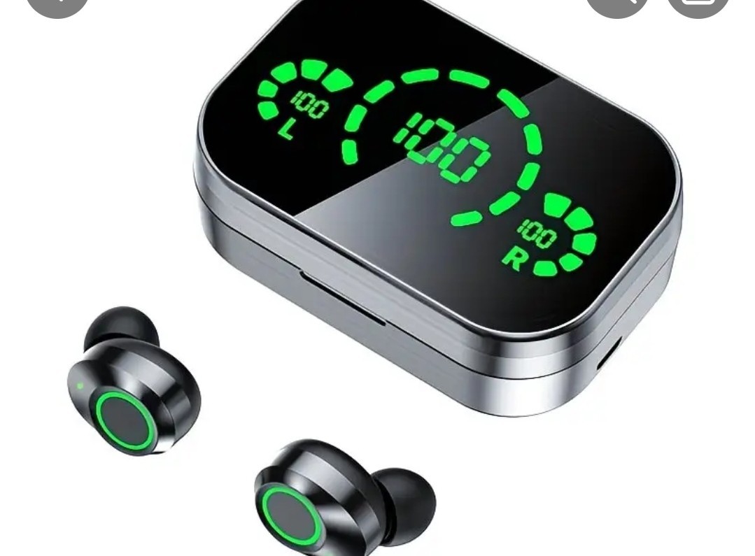 Earbuds Rechargeable Dock LED Display – New –