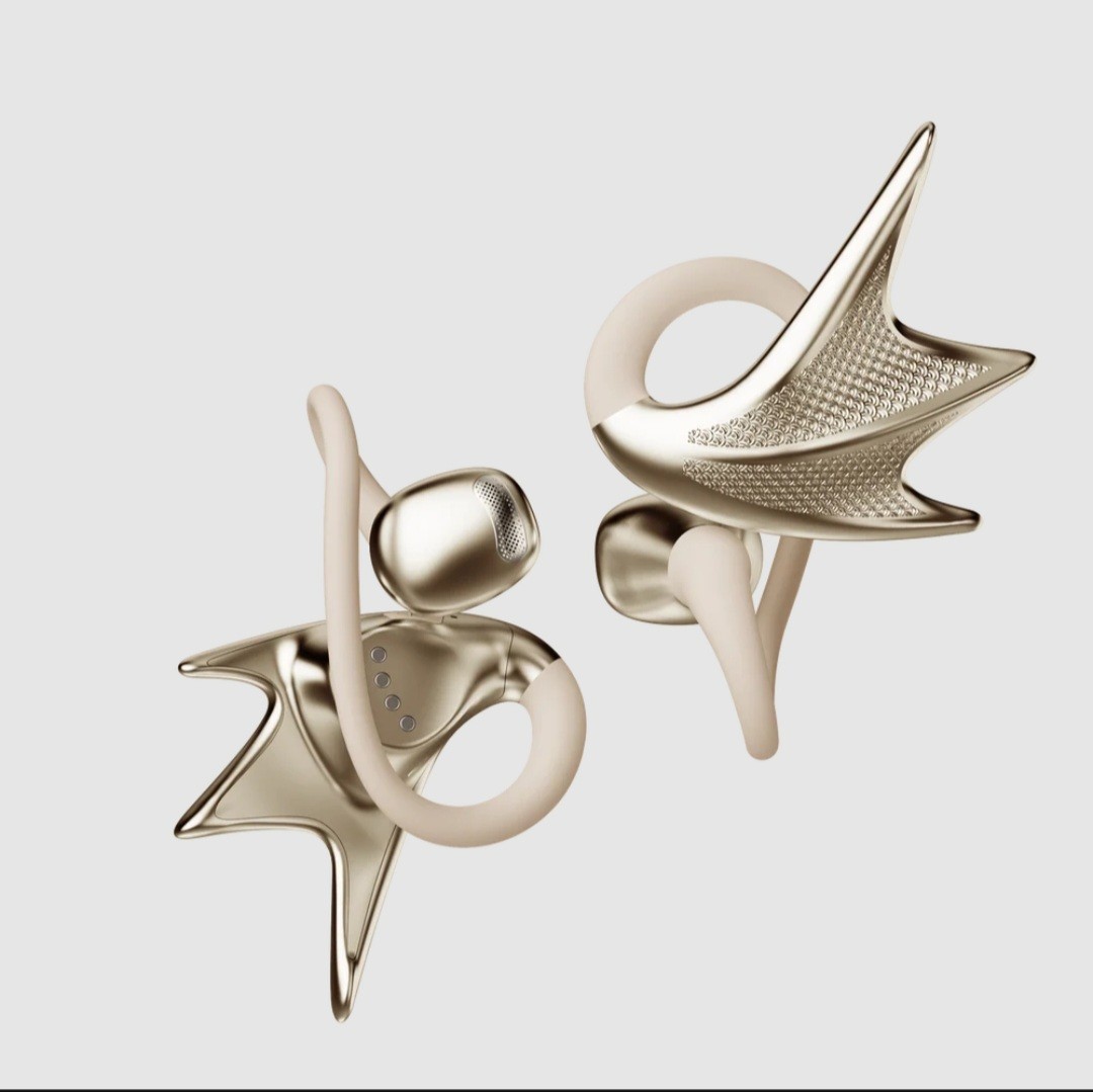 REAL YOUNG H700 Elegant Jewelry-Inspired Open-Ear Earbuds for Women Dragon Wing