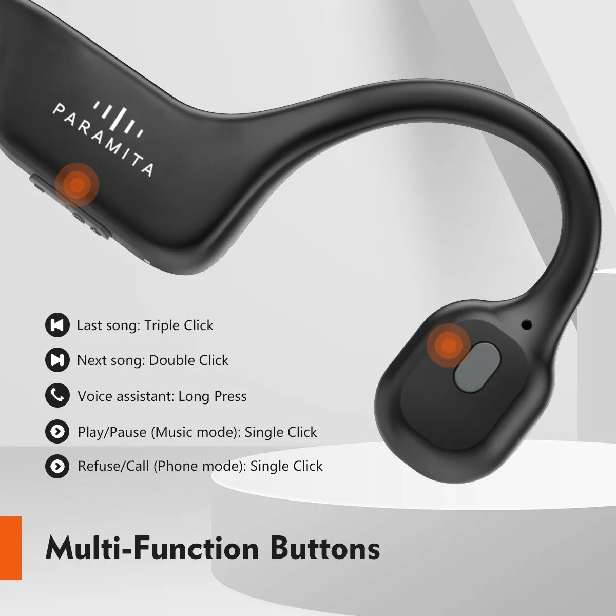 DG08 Bone Conduction Headphone Wireless Bluetooth Waterproof Sport Running