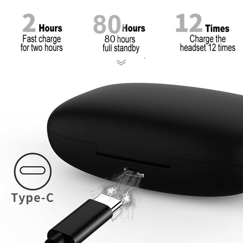 Waterproof Wireless Ear-Hook Earbud Earphones Bluetooth 5.0 Headsets HD Call USA