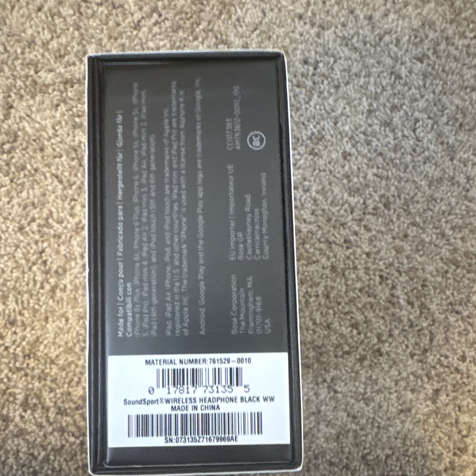 Bose SoundSport Wireless Bluetooth In-Ear Sports Earbuds w/ On-Cable Mic Black