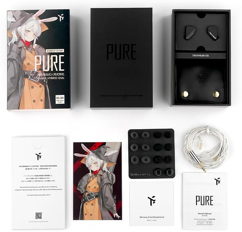 Pure 1DD+3BA Hybird Wired In-Ear Earphones 3.5Mm Plug 0.78Mm 2Pin Headphones
