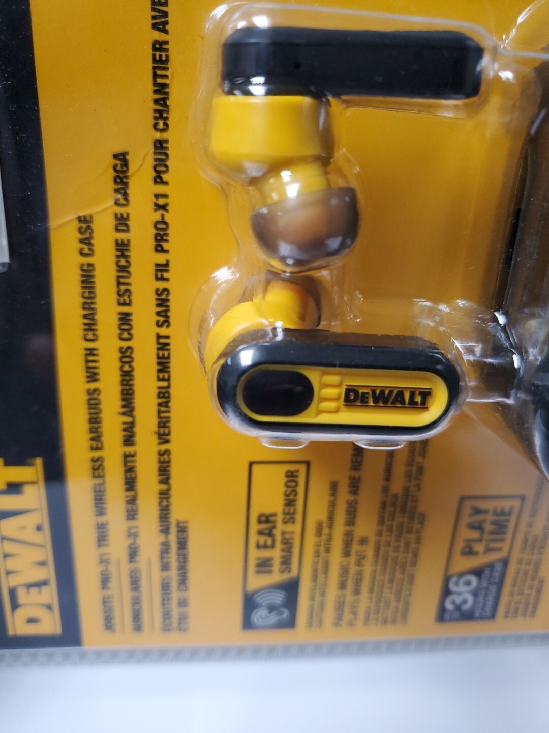 DEWALT DXMA1902092 Pro-X1 Jobsite Bluetooth Earbuds – Black/Yellow