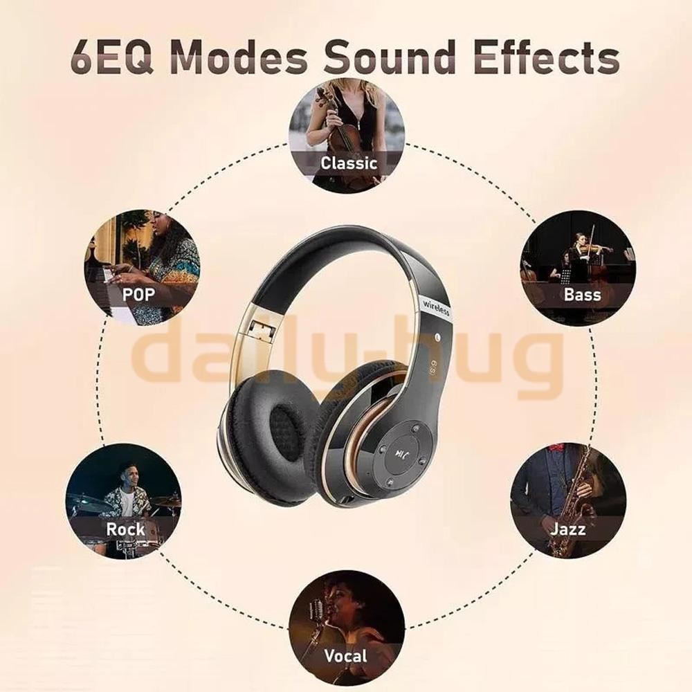 Wireless Headphones Bluetooth Noise Cancelling Stereo Earphones Over Ear Headset