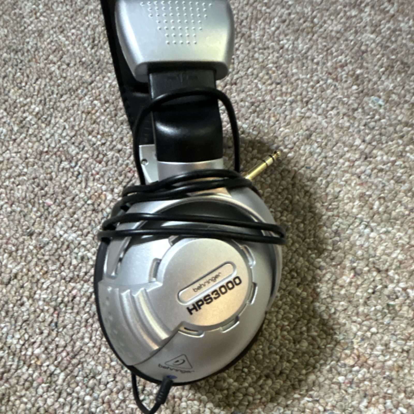 Behringer HPS3000 Silver Black Headband Over-Ear Headphones 6.35mm Double