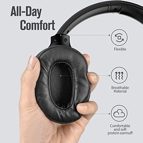 FM Radio Over Ear Headphones, Micro SD Card 30 Hrs Playtime Wireless and Wire…