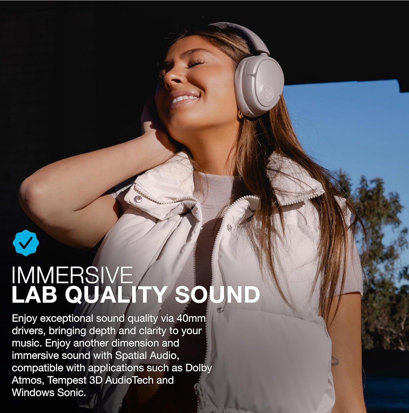 JLab JBuds Lux ANC Wireless Headphones Hybrid Active Noise Cancelling Mauve