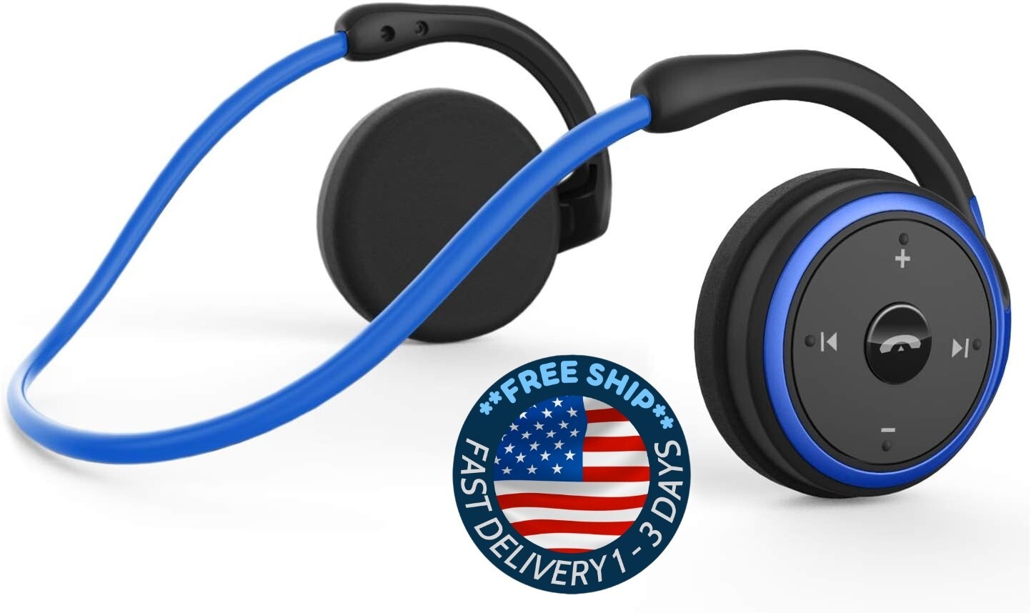 #1 Pequeños auriculares Bluetooth envolventes alrededor de la cabeza, plegables