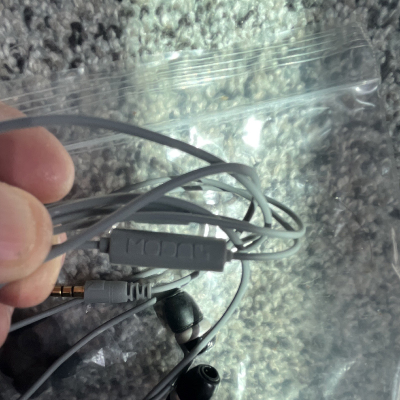 Modal Gray Black In-Ear Double Earbud (In Ear) Headphones 3.5mm Jack