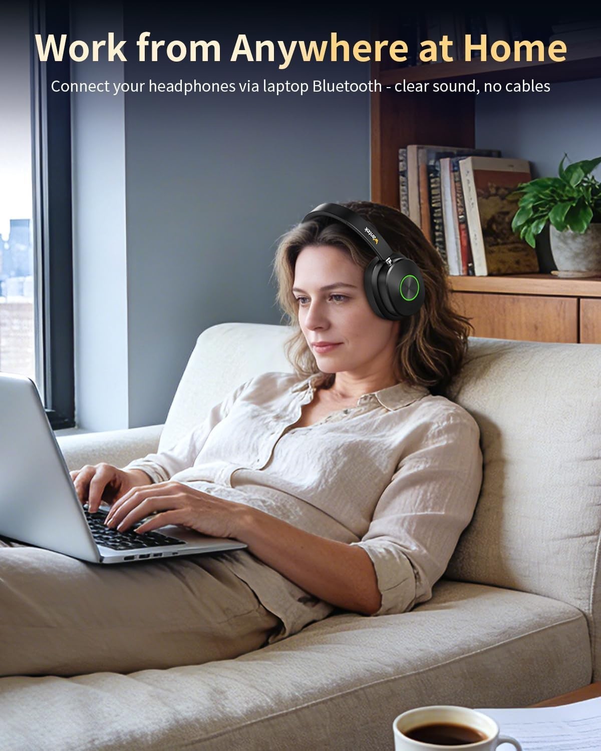 Wantek Wireless Headphones for TV Watching, TV Headphones Wireless for Seniors w