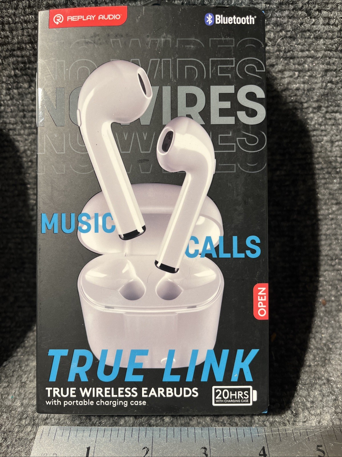 Replay Audio True Link Pwr True Wireless Bluetooth 4.2 Earbuds Charging Case A2