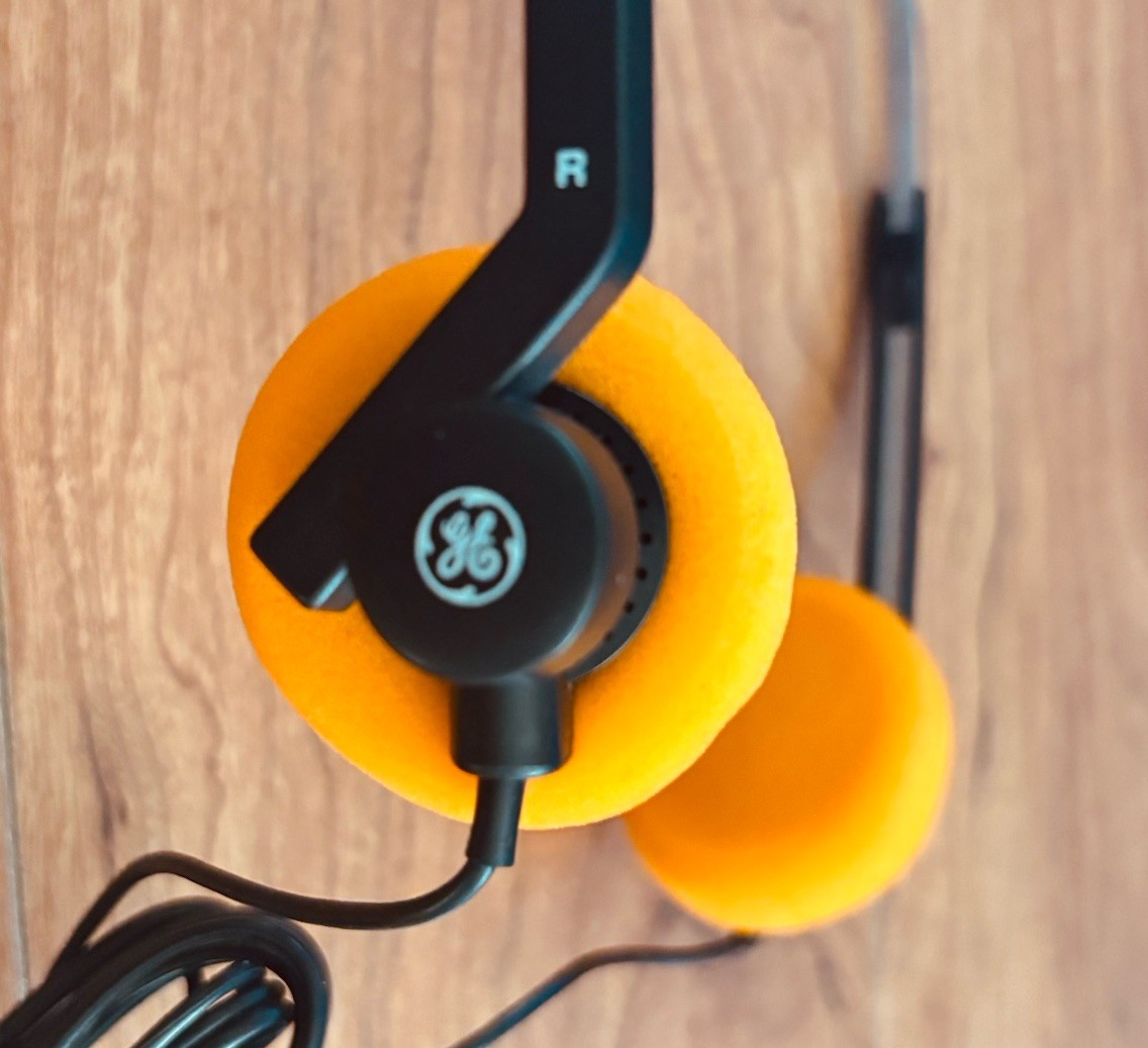 Retro GE Walkman Lightweight Headphones w/ Orange Pads – Guardians Of Galaxy