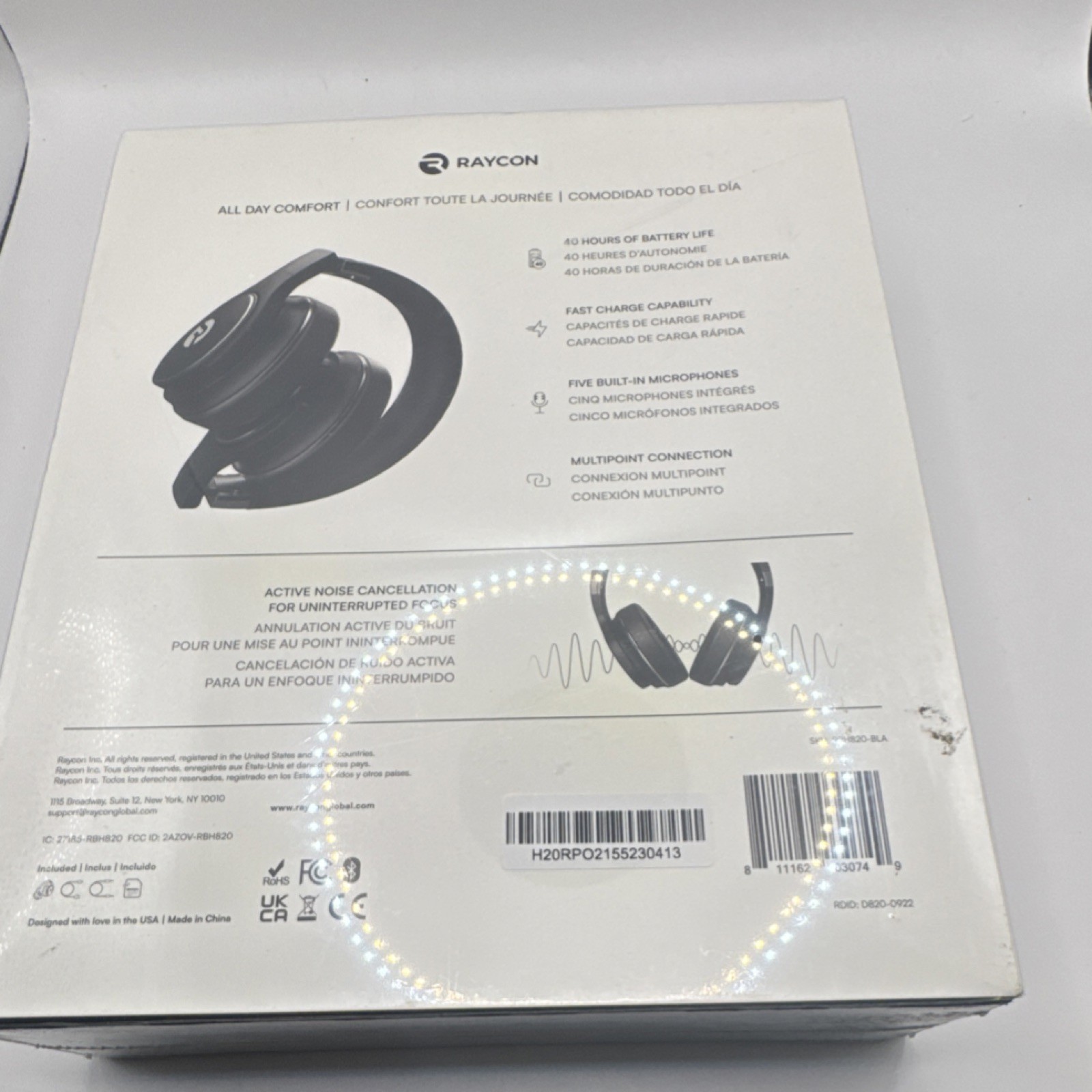 Raycon The Everyday Headphones Black Bluetooth Active Noise Cancellation 2020s