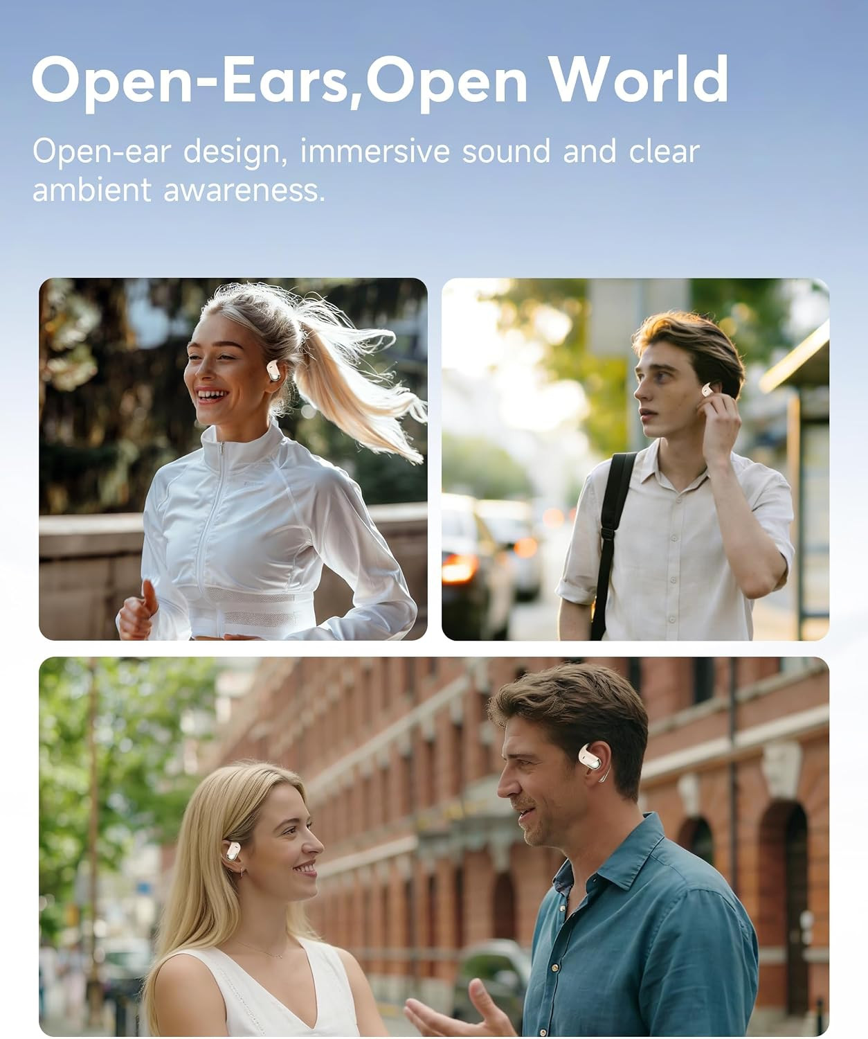 Ultra Open Ear Headphones, over Ear Bluetooth Bone Conduction Earbuds | Bluetoot