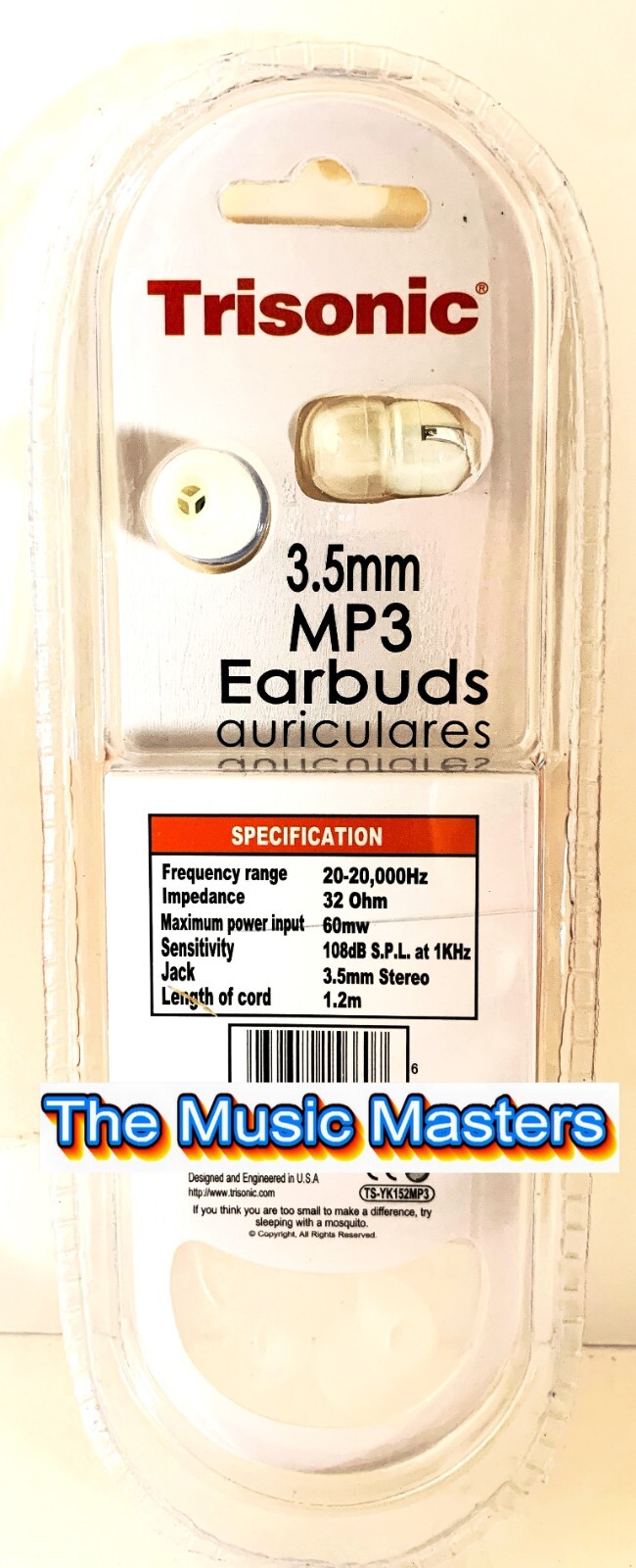2X Wired 3.5mm In-Ear Stereo Earbuds Earphones Audio Headphones Headset White