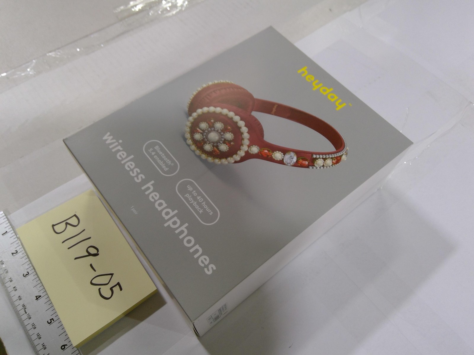 Heyday Wireless Headphones Bluetooth Red Jeweled 40 Hours Playback New Box