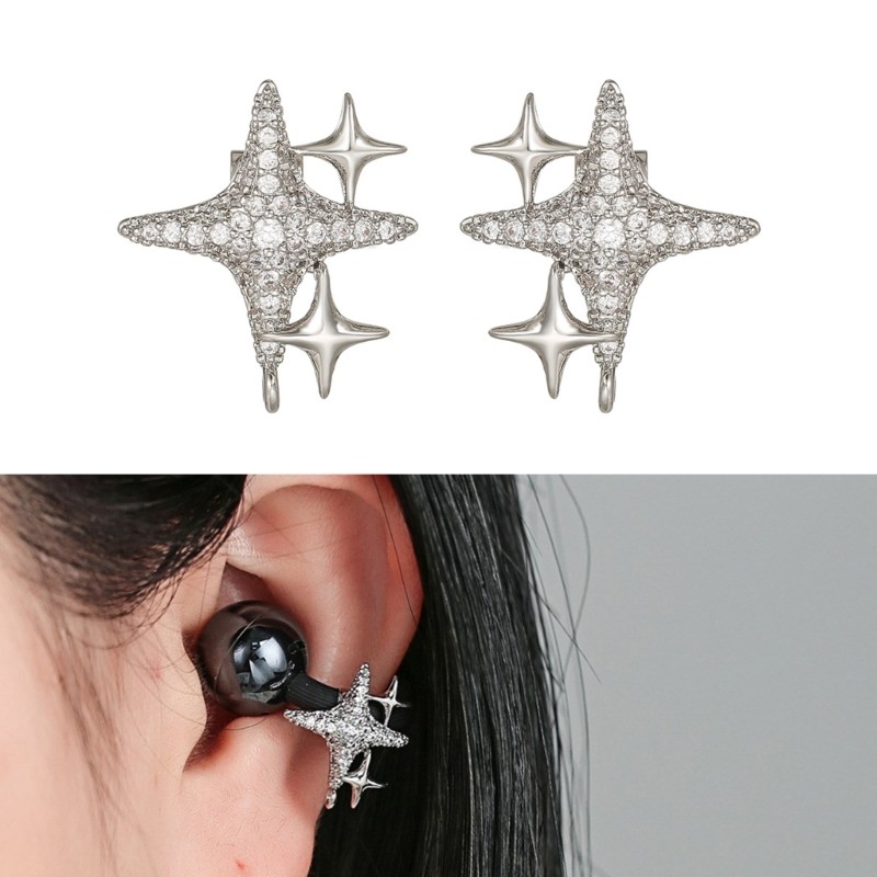 Fashionable Star Ear Clip Add On for Freeclip 1/2 Clip On Charm Enhanced Comfort