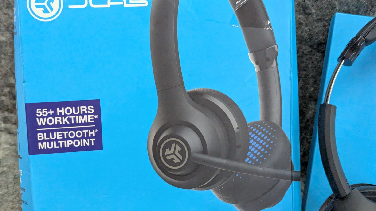 JLab Go Work Wireless Bluetooth Headsets w/ Mic, 45+ Playtime – No Dongle