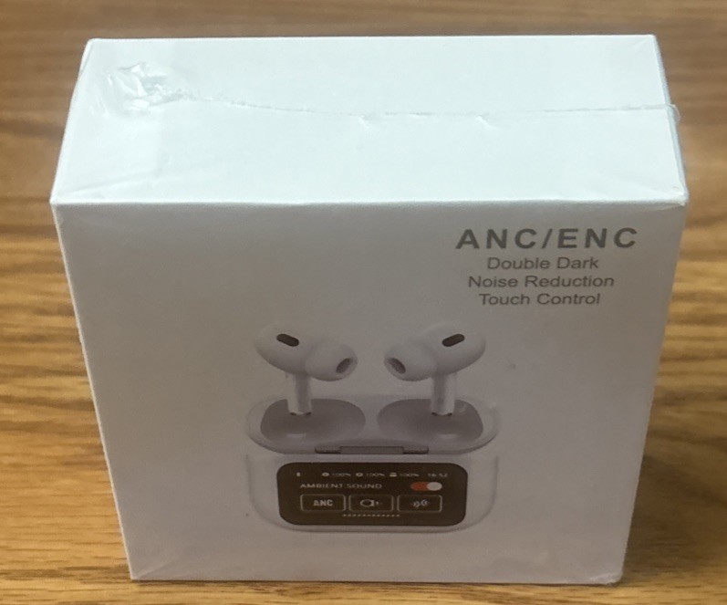 ANC/ENC Double Dark Noise Reduction Wireless Earbuds, Pro 2Y Touch Screen -NEW!