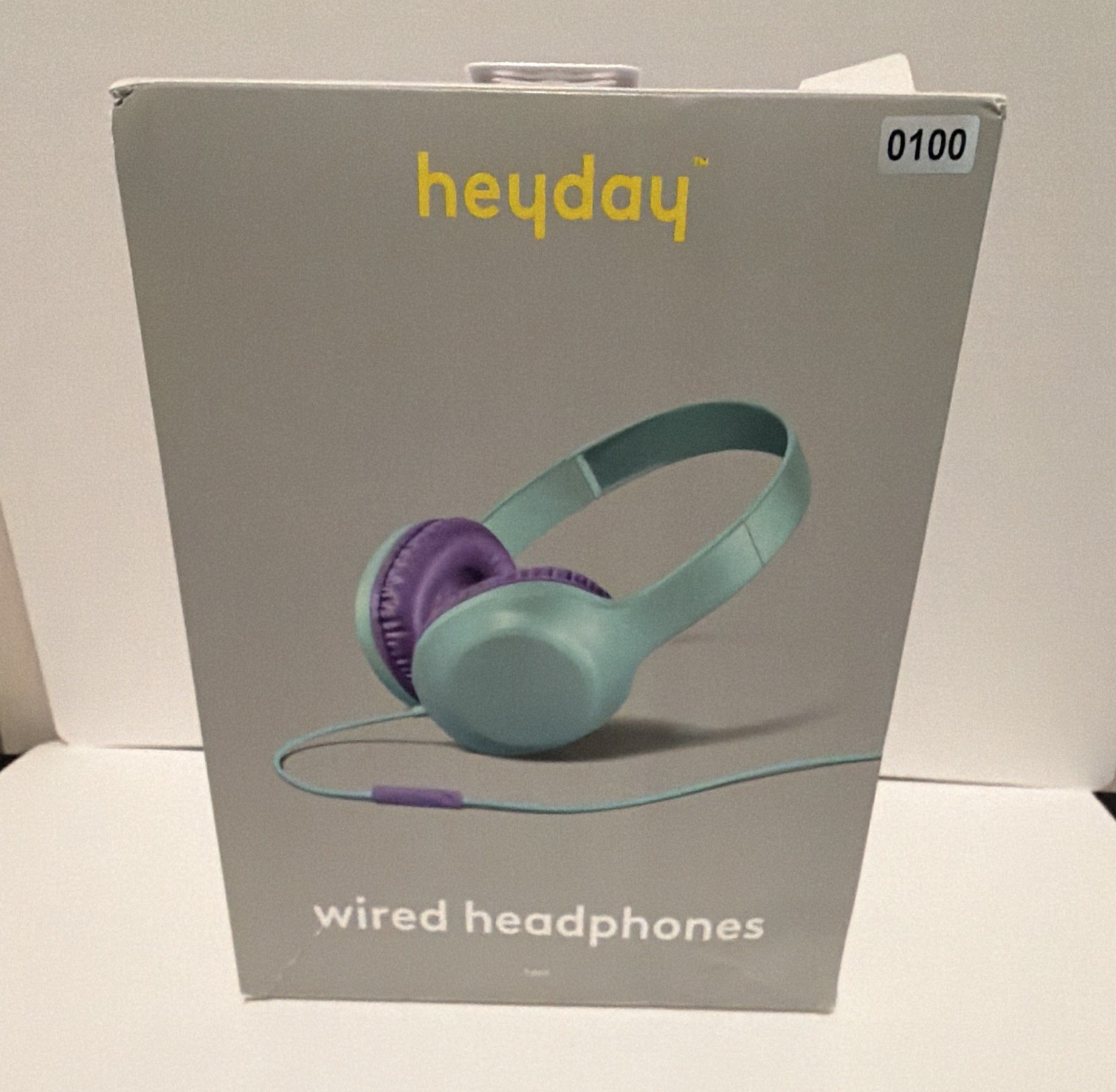 heyday Wired On-Ear Headphones 3.5mm w/ Mic In-Line Control Blue/Purple