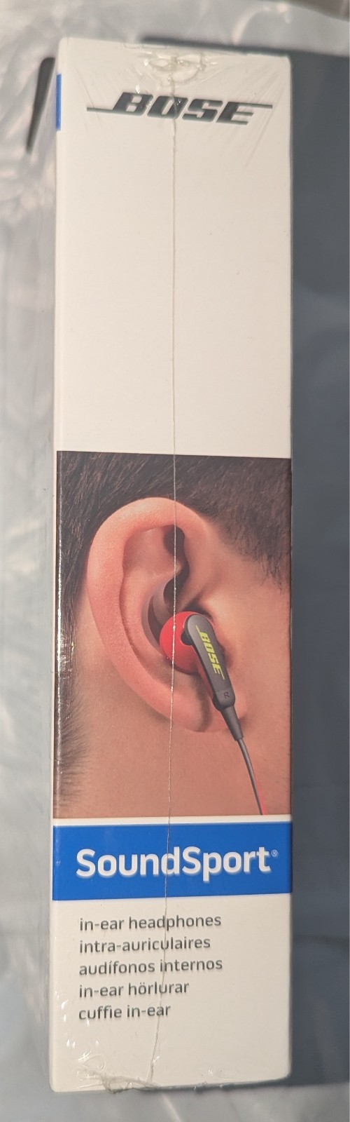 Bose SoundSport In-Ear Wired Headphones Apple iOS Weather & Sweat Resistant Red