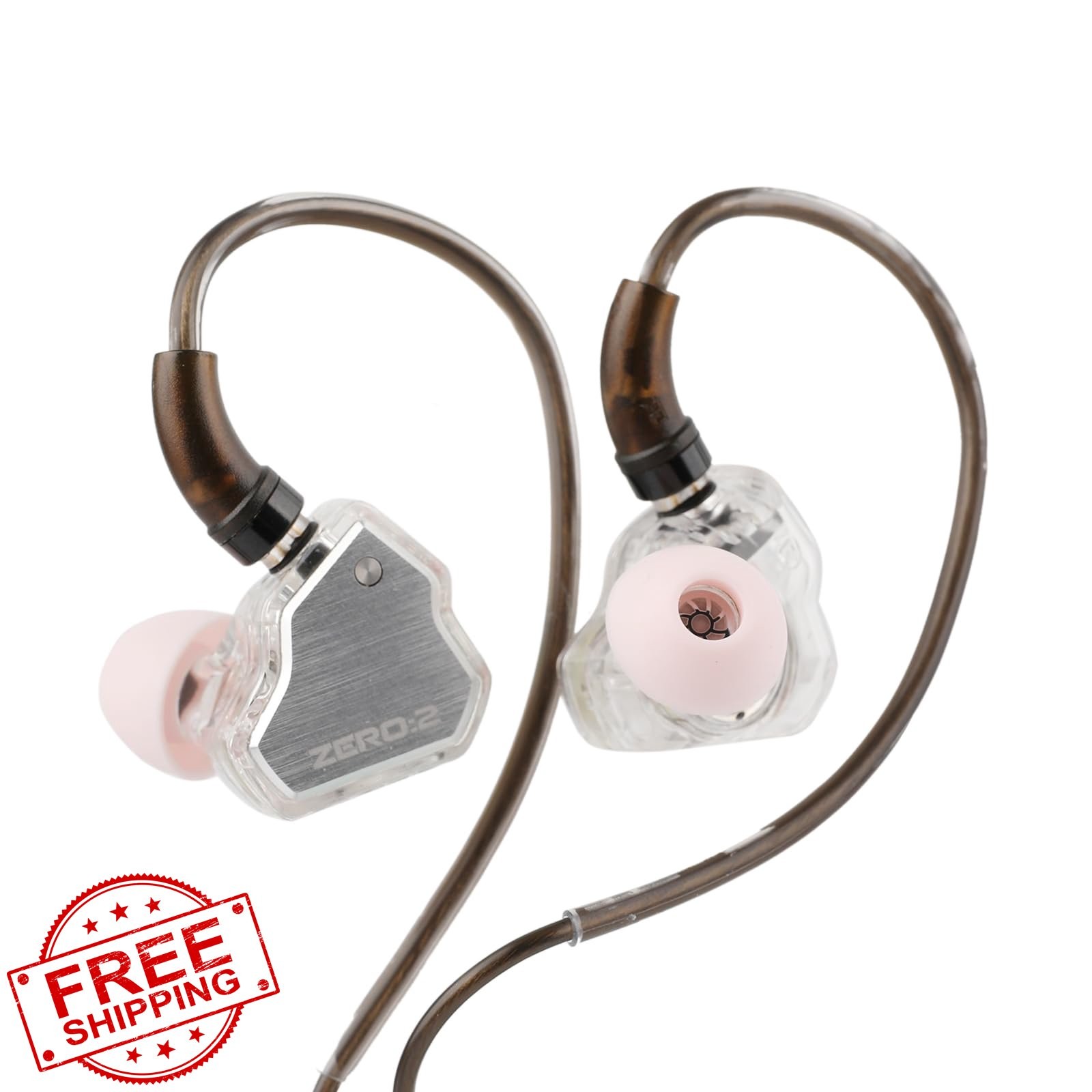 HIFIXAUDIO 7Hz Zero:2 IEM Earbuds, 10mm Dynamic Driver, HiFi Wired (Silver Mic)