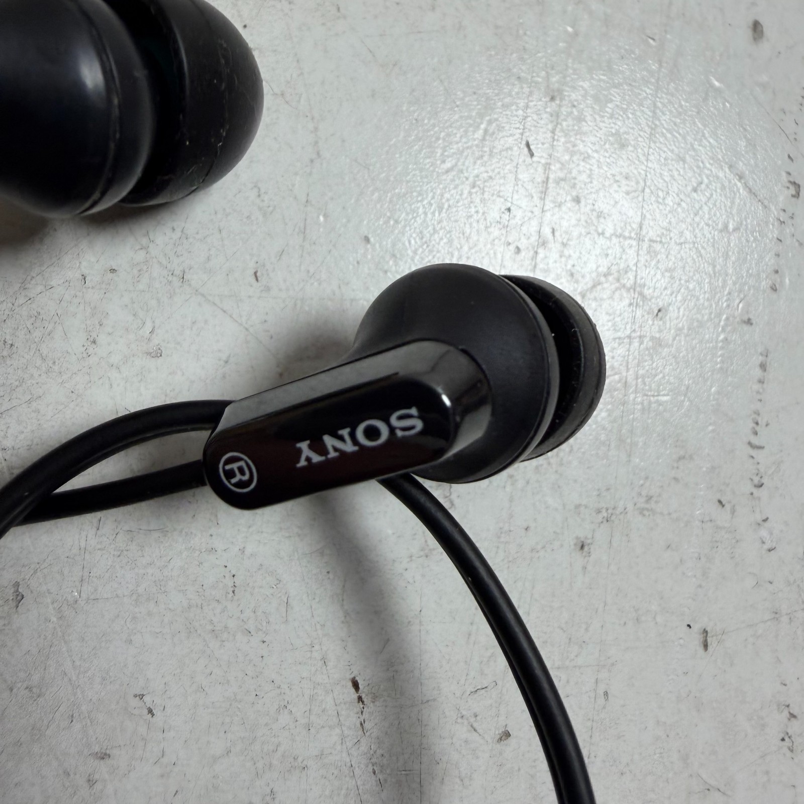 Sony MDR-EX38 Black 3.5mm Jack 16 Ohm Stereo Lightweight Wired Earbud Headphones