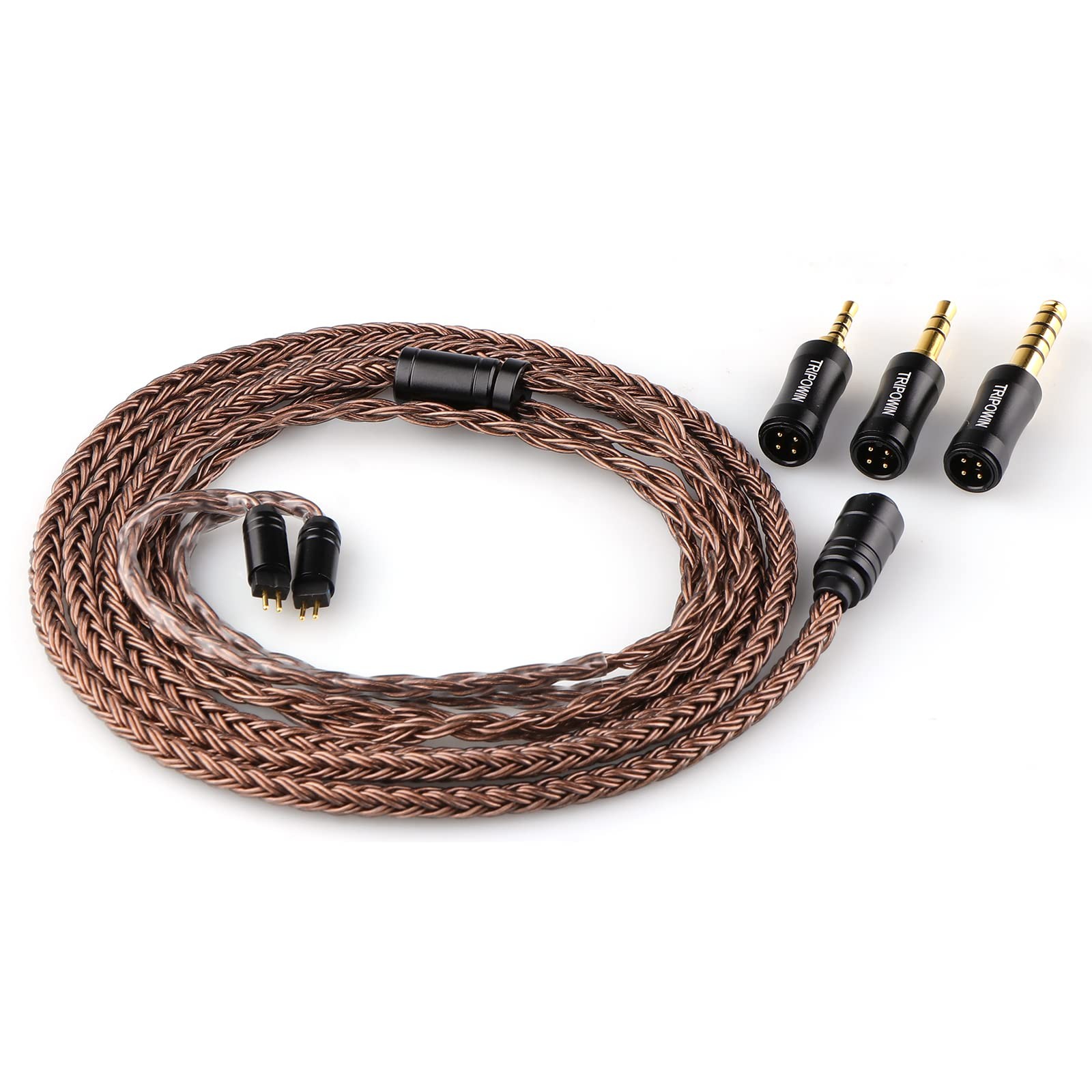 Tripowin Amber 32AWG OFC Oxygen Free Cable HiFi IEM Cable with Interchangeabl…