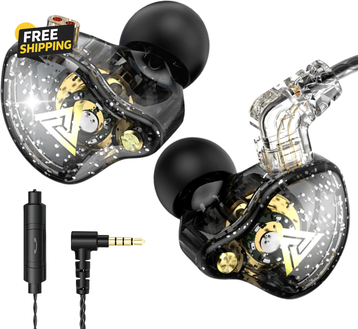 QKZ AK6 Pro Wired IEM for Gaming Earbuds with MIC, in Ear Monitor