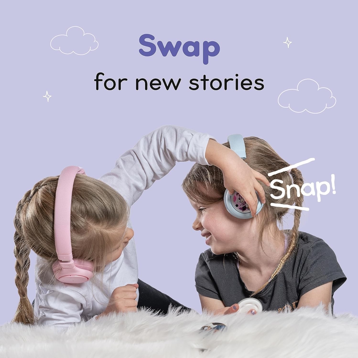 ONANOFF – StoryPhones Bluetooth Kids Folding On-Ear Storytelling Headphones with