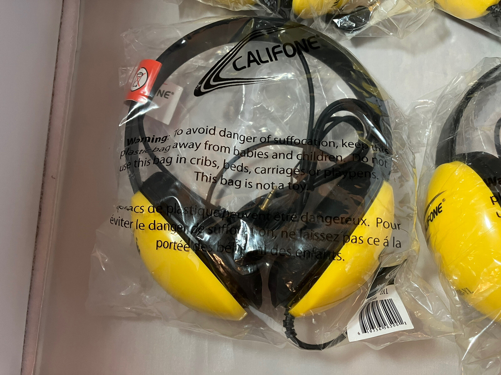 3 Califone 2800 YL Listening First Stereo Headphones Earphones for Kids (Yellow)