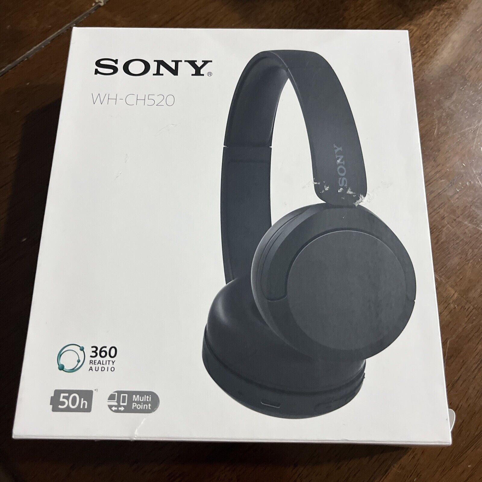 Sony WH-CH520 Wireless Bluetooth On-Ear Headphones Black