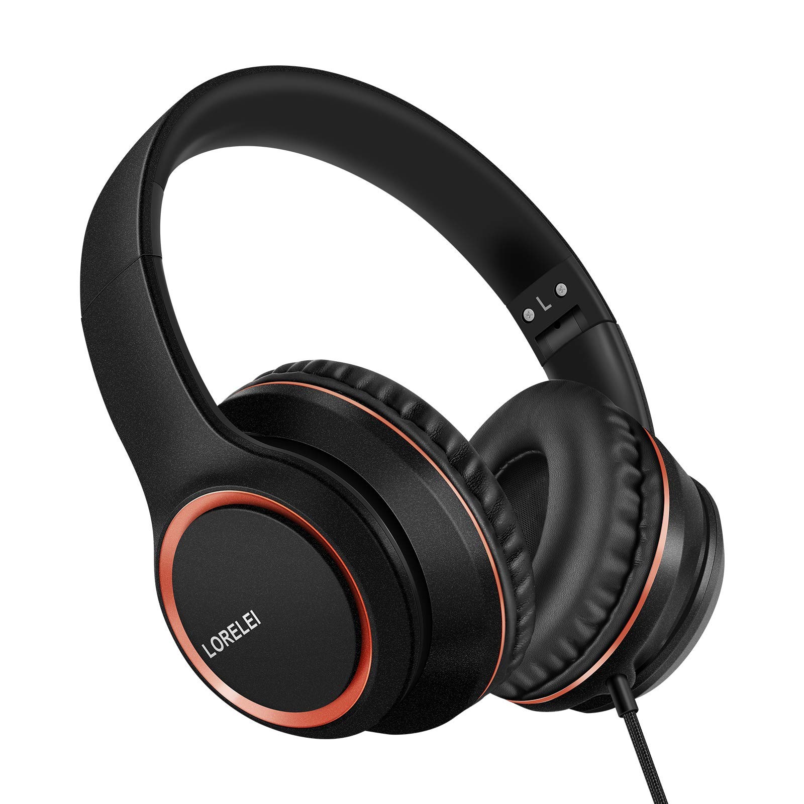 X8 Wired Headphones With Microphone OverEar 1.45m Nylon Cord 3.5mm Space Black
