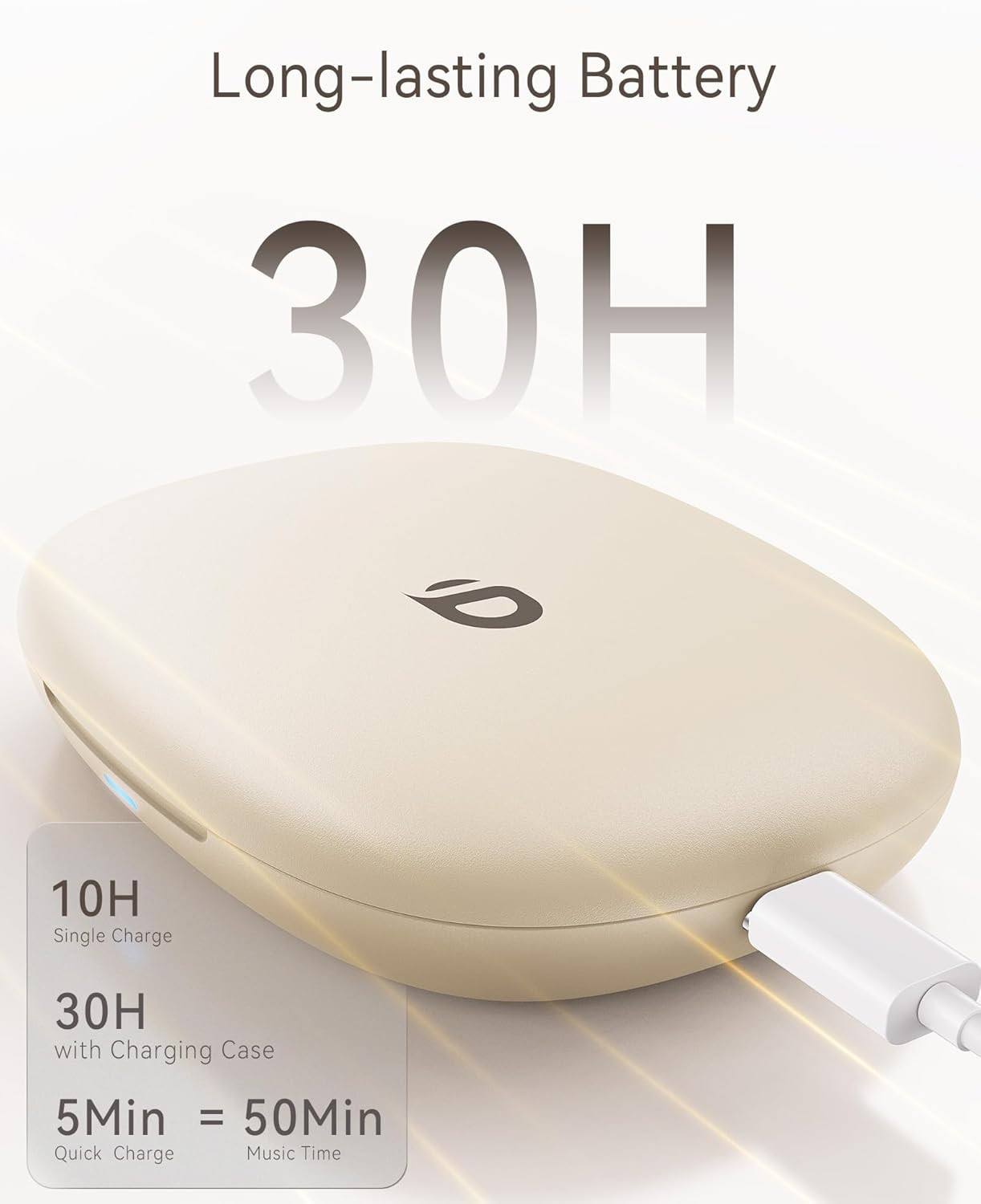 Open Ear Earbuds, True Wireless Open Ear Headphones with Earhooks, Air Conductio
