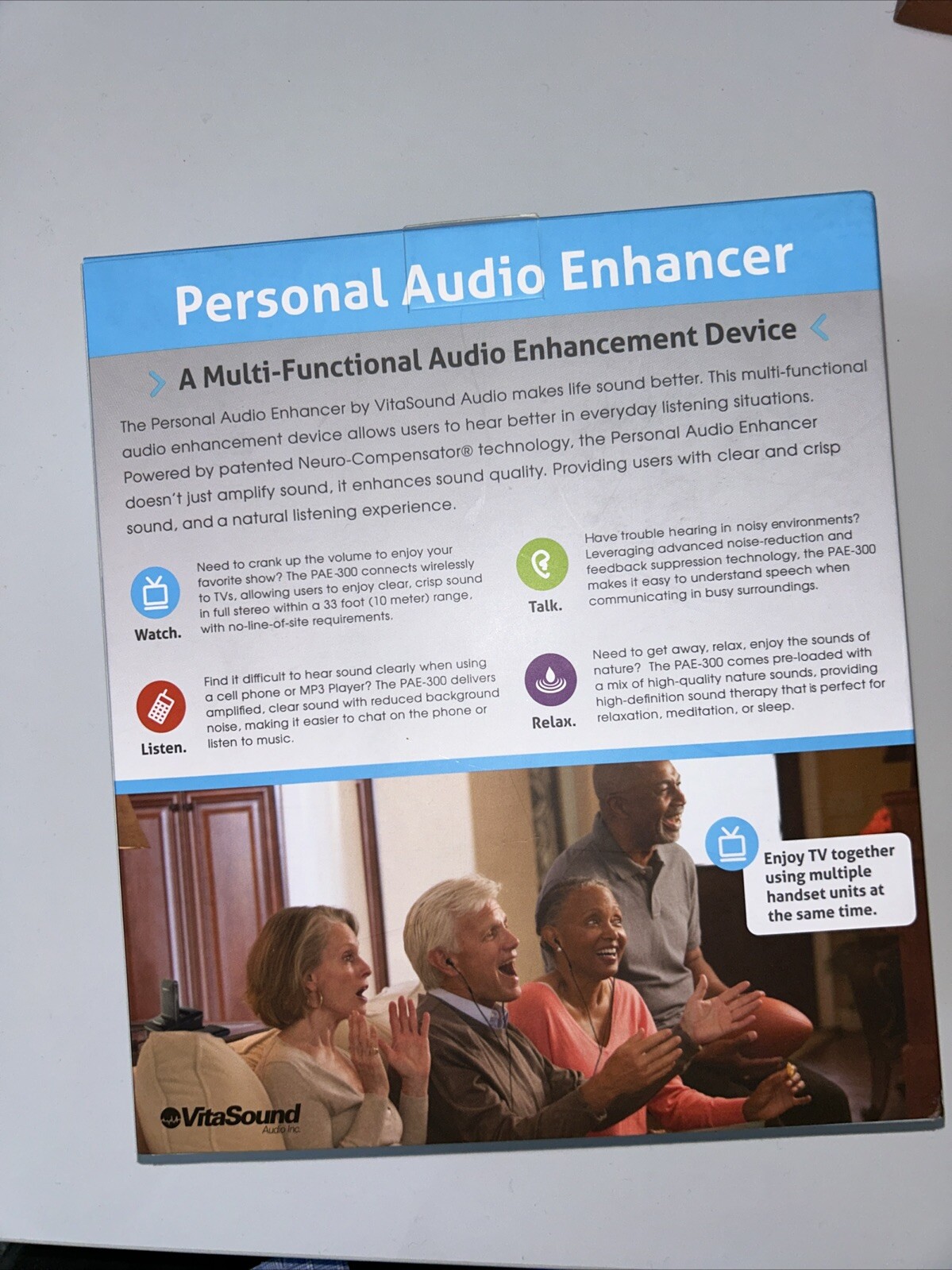 VitaSound -Personal Audio Enhancer ( PAE-300 ) Watch/ Talk / Listen – New