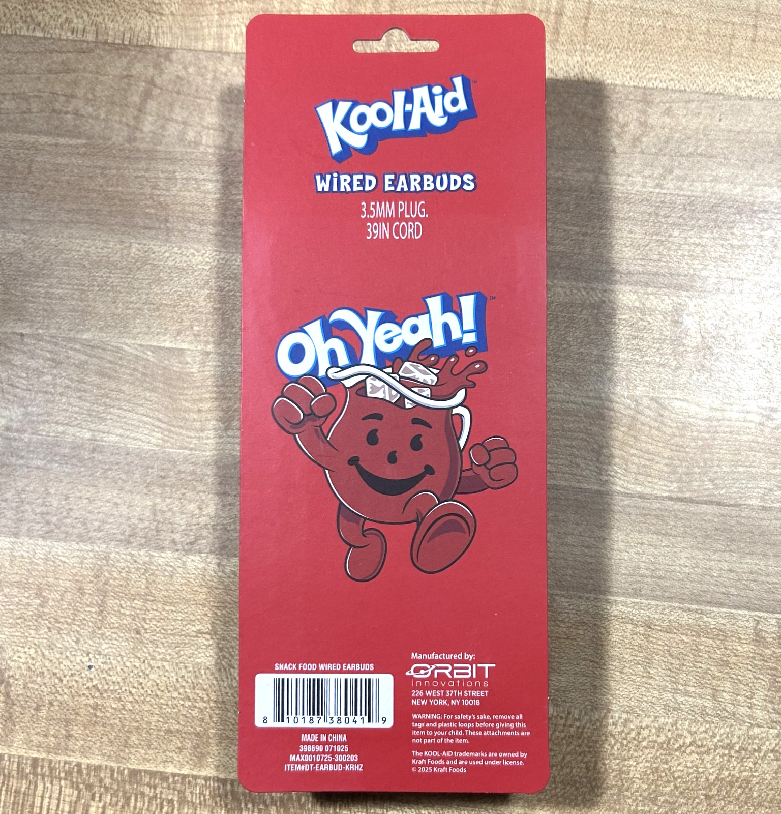 Kool Aid 3.5mm Jack in Ear Headphones w/ Mic & Volume Control for most Devices
