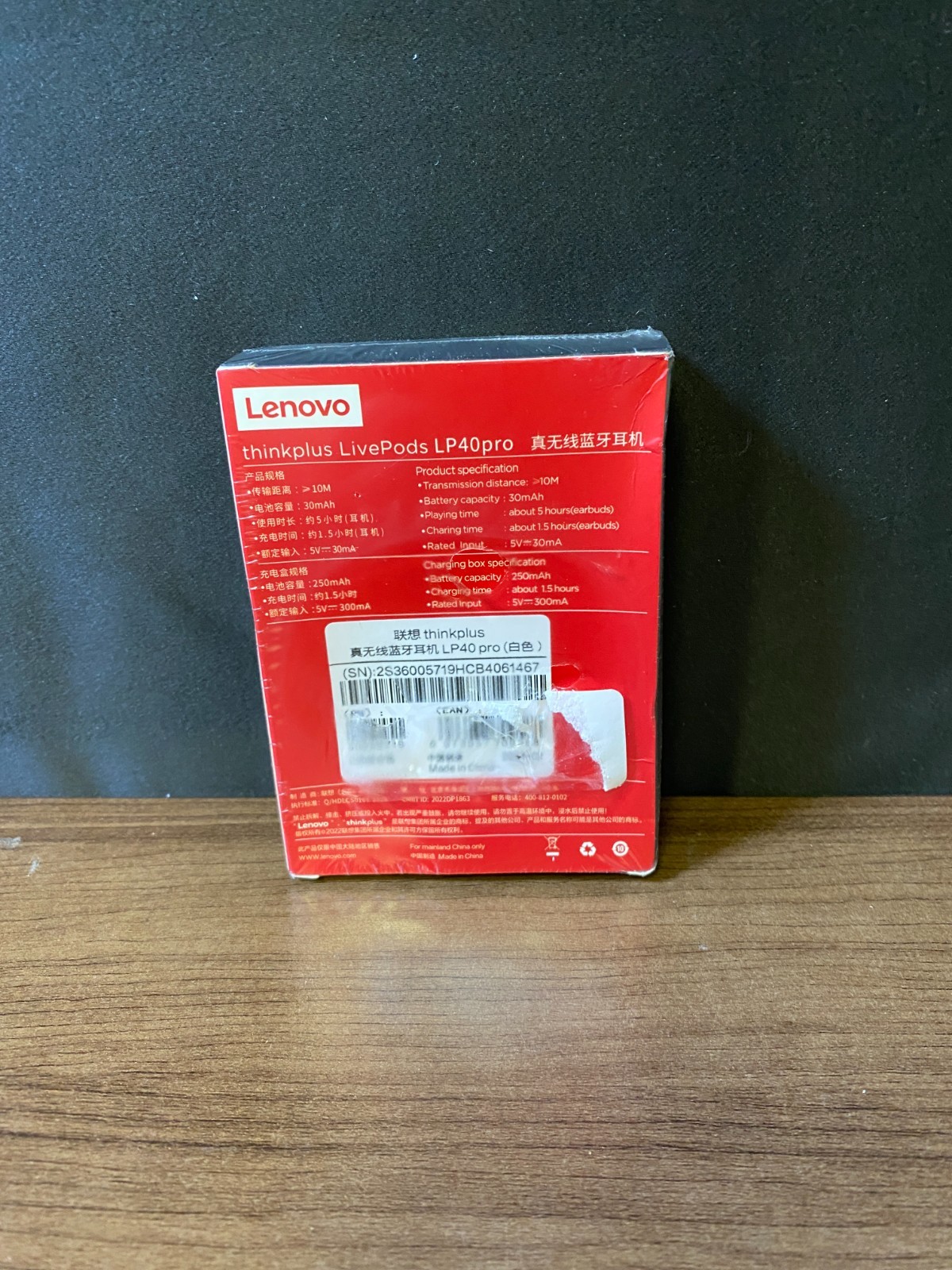 Lenovo Thinkplus LivePods LP40pro Black Touch Control Wireless Bluetooth Earbuds