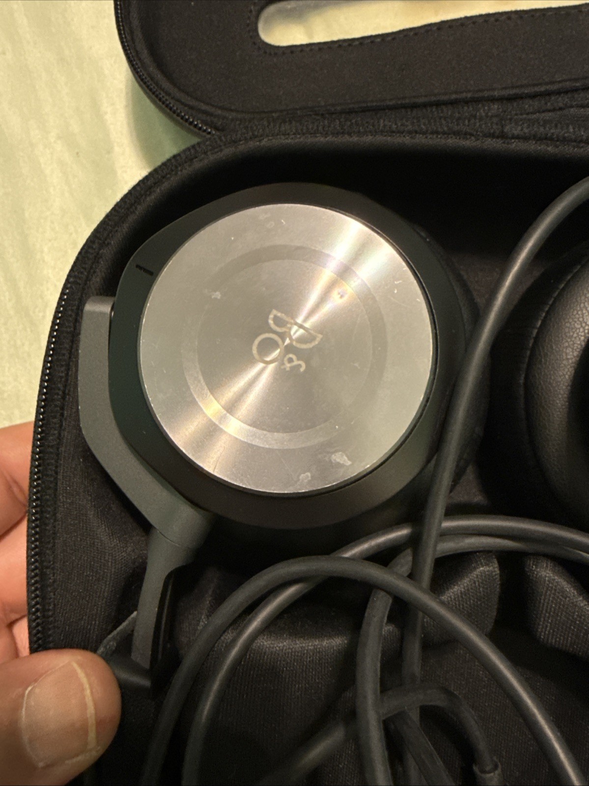 Bang & Olufsen American Airlines Flight Headphones 1/4” Jack w/ Case EUC Read