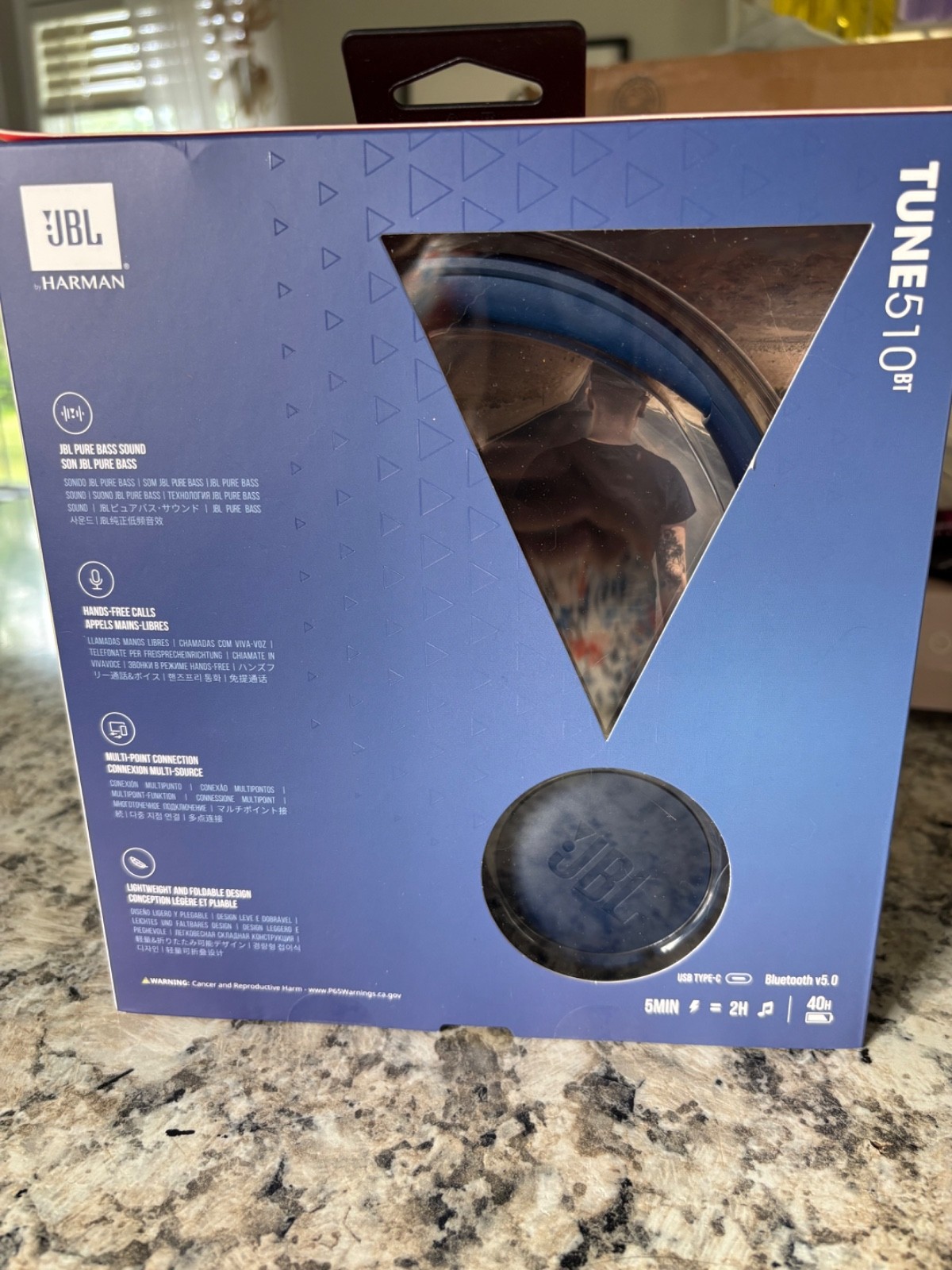 JBL Tune 510BT – Bluetooth headphones with up to 40 hours battery, microphone fo