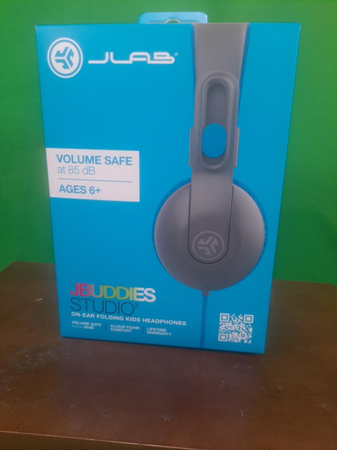 Jlab JBuddies Studio 2 Wired Kids Headphones – Gray/Blue Ages 6+