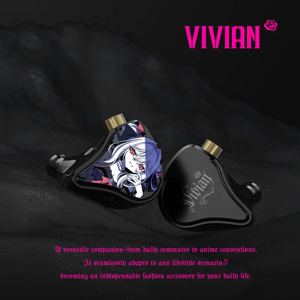 CVJ Vivian HiFi In-Ear Earphones 10mm Driver 0.78mm Detachable Cable Gaming