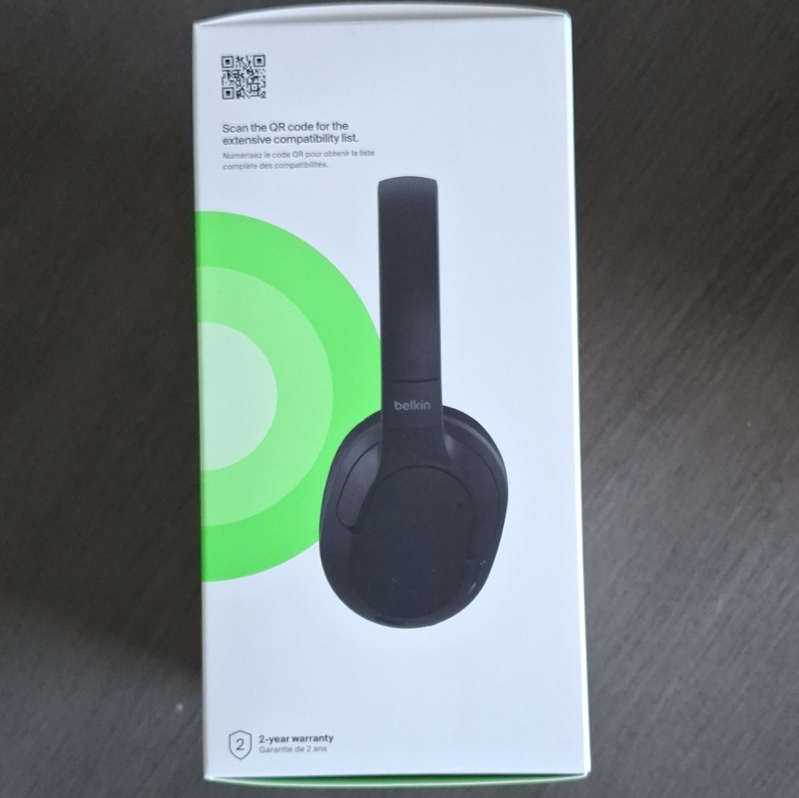 New In Box Wireless Headphones Soundform Surrund Over-ear Belkin In Black