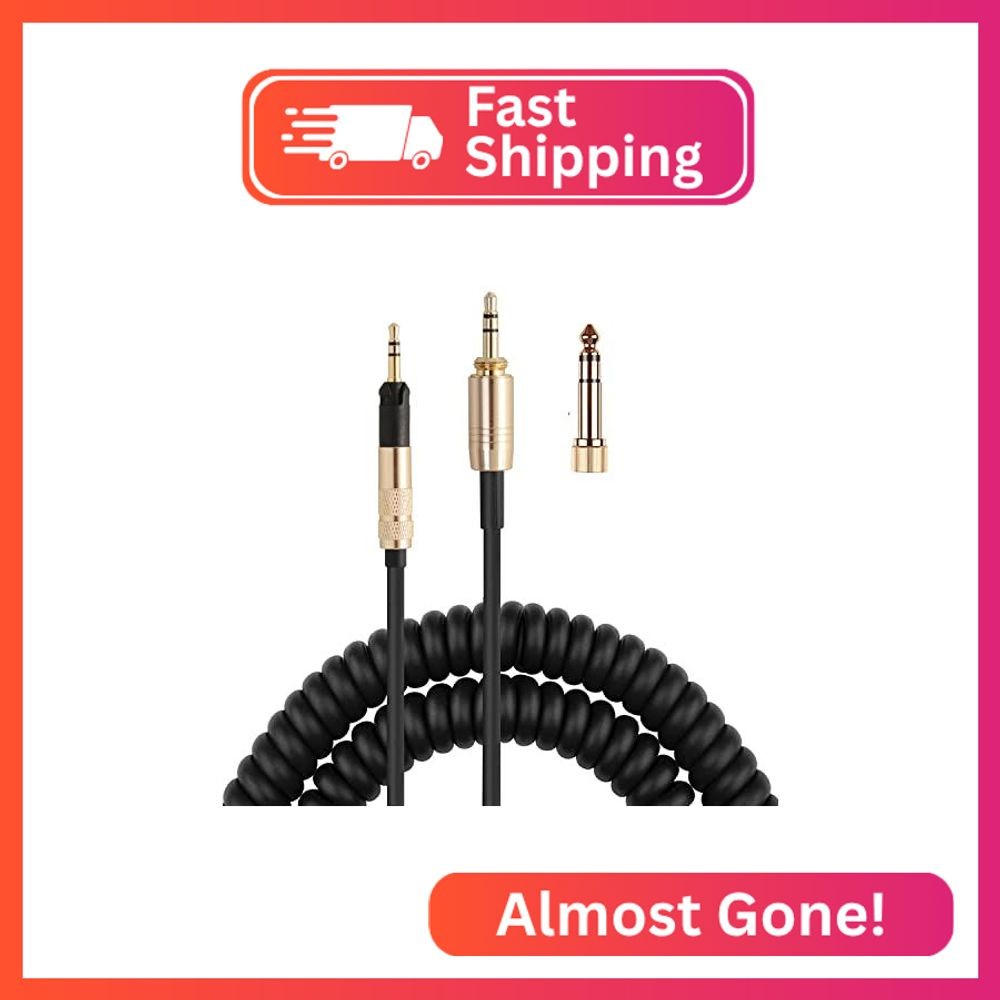 FAAEAL Coiled Audio Upgrade Cable Compatible with Sennheiser HD598Cs HD560s HD59