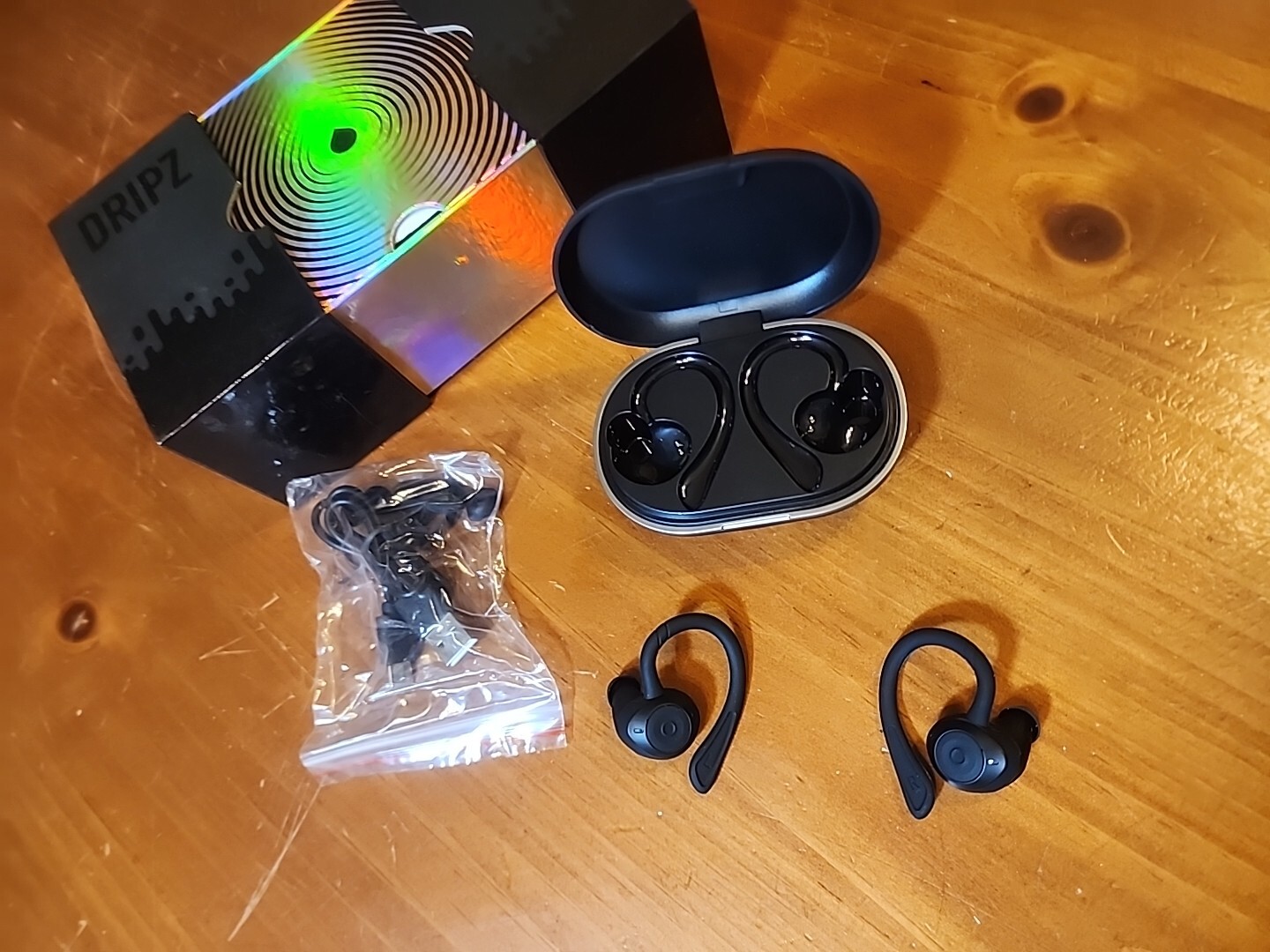 Dripz Wireless Waterproof Ear Buds, Color-Black Chase Promo Tested In Box